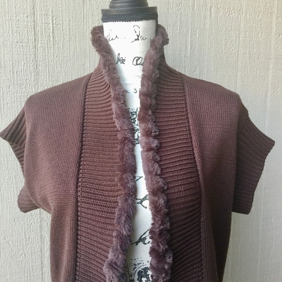 Cardigan Sweater Button up Brown Large - Picture 2 of 5